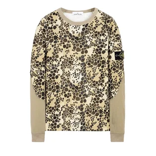 Stone Island Alligator Camo Sweat Shirt (Beige)