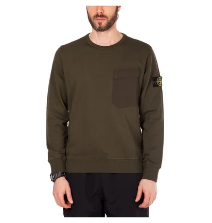 Stone Island Sweat Shirt Crewneck (Militärgrün)