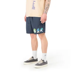 Brain Dead Mushroom Patch Nylon Beach Short (Navy)