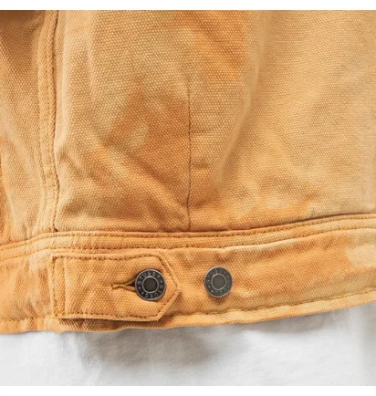 Stüssy Shearling Dyed Trucker Jacket (Orange / Braun)