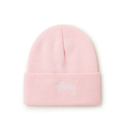 Stüssy Stock Cuff Beanie (Pink)