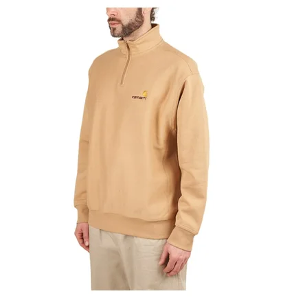 Carhartt WIP Half Zip American Script Sweat (Braun)