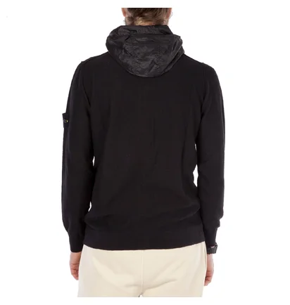 Stone Island Knitwear Hooded Jacket (Schwarz)