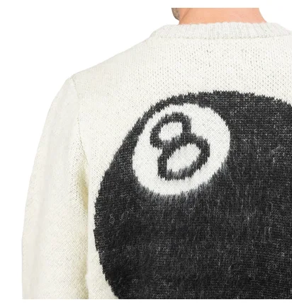 Stüssy 8 Ball Heavy Brushed Mohair Sweater (Cream)