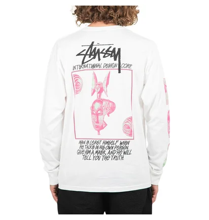 Stüssy Masked Longsleeve (Weiß)