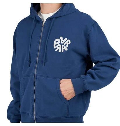 by Parra 1976 Logo Zip Hooded Sweatshirt (Blau)