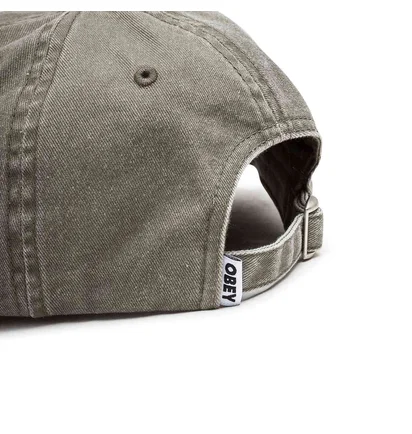 Obey Pigment Bold 6 Panel Strapback (Oliv)