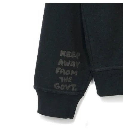 Brain Dead Tonal Type Print Hoodie (Schwarz)