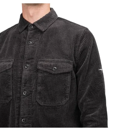 Stone Island Corduroy 2 Pocket Overshirt (Dunkelgrau)