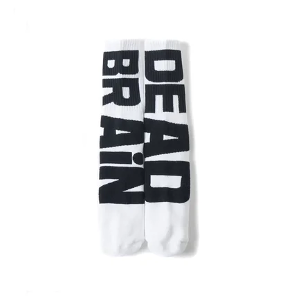 Brain Dead Vertical Type Socks (Weiss)