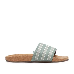 adidas Adilette (Silber / Mint / Braun)