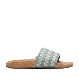 adidas Adilette (Silber / Mint / Braun)