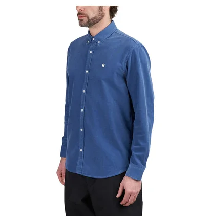 Carhartt WIP L/S Madison Fine Cord Shirt (Hellblau)