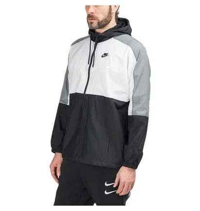 Nike Retro Woven Jacket (Schwarz / Weiß / Grau)