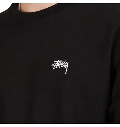 Stüssy Stock Logo Crew (Schwarz)