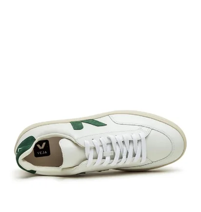 Veja V-12 Leather (Weiß / Grün)