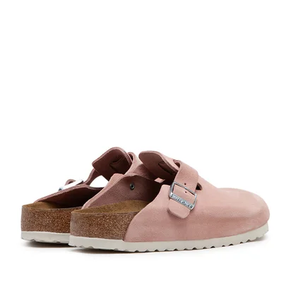 Birkenstock Boston Soft Footbed Suede Leather (Rosa)
