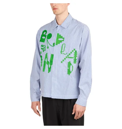 Brain Dead Gastromaniac Button Up Shirt (Blau)