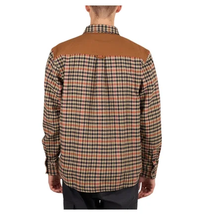 Carhartt WIP L/S Asher Shirt Check Leather (Braun / Orange)