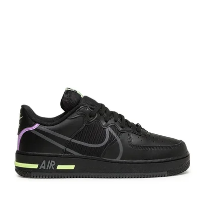 Nike Air Force 1 React (Schwarz / Neon Grün)