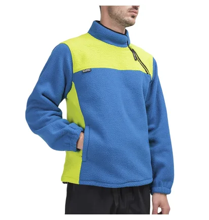 Stüssy Drift Diagonal Zip Pullover (Blau / Lime)