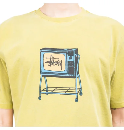 Stüssy Rolling TV Pigment Dyed T-Shirt (Grün)