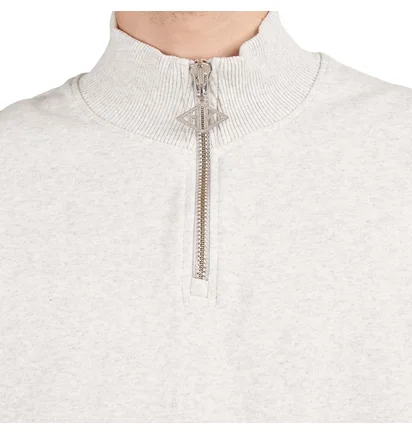 Han Kjobenhavn Half Zip Sweat (Hell Grau)