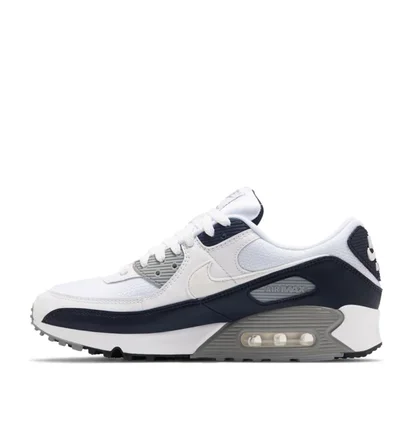 Nike Air Max 90 (Weiß / Grau / Dunkelnavy)