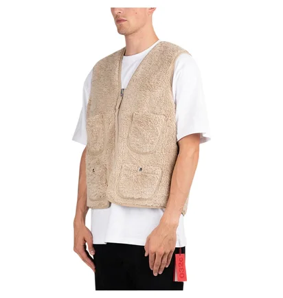 Pop Trading Company Harold Reversible Vest (Beige)
