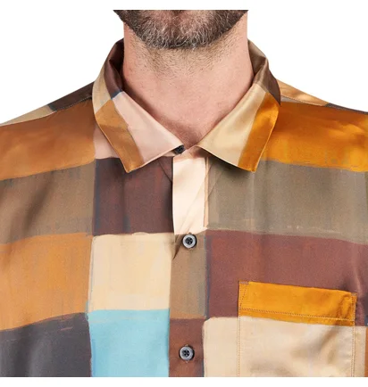 Stüssy Painted Check Silk Shirt (Bunt)