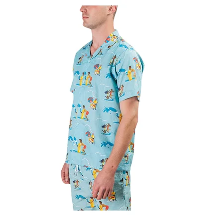 Aimé Leon Dore Block Party Leisure Shirt (Blau)