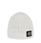 Stone Island Ribbed Beanie (Weiß)