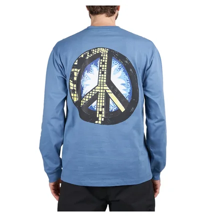 T.I.M.E. Peace Pocket Longsleeve Tee (Blau)