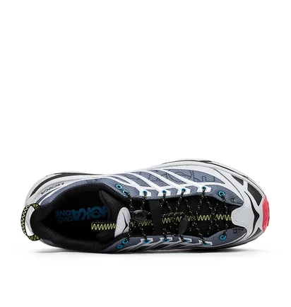 HOKA Mafate Three2 Wordmark (Grau / Rot)