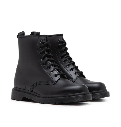 Dr. Martens 1460 Mono Smooth Leather Lace Up Boots (Schwarz)
