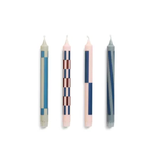 HAY Pattern Candle-Light, Set of 4 (Pink / Blau)