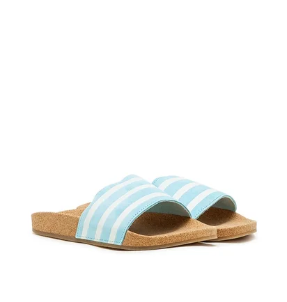 adidas Adilette W Cork (Hellblau / Weiß)
