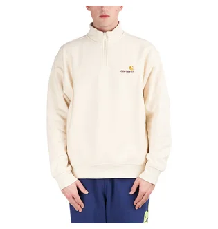 Carhartt WIP Half Zip American Script Sweatshirt (Beige)