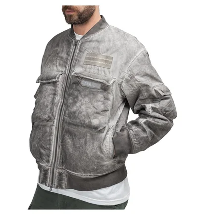 Liberaiders Overdyed Bomber Jacket (Schwarz / Grau)