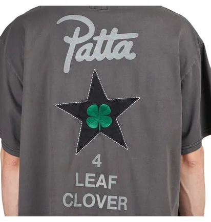 Converse x Patta Four-Leaf Clover Short Sleeve Shirt (Grau)