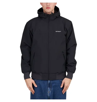 Carhartt WIP Hooded Sail Jacket (Schwarz / Weiß)
