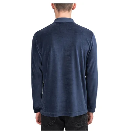 Edwin Key Polo LS Plush (Blau)