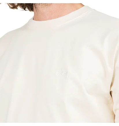 Stüssy Overdyed Stock Logo Longsleeve (Cream)