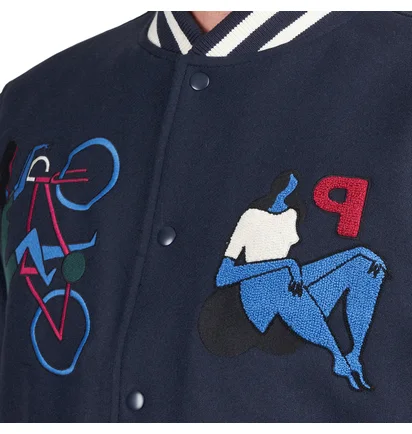 by Parra Run Sit & Bike Varsity Jacket (Navy)
