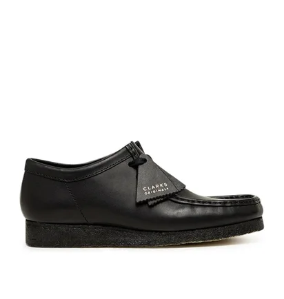 Clarks Originals Wallabee Boot Black Leather (Schwarz)