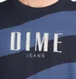 Dime Wave Striped Light Knit Sweater (Navy)