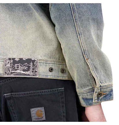 Dime Denim Jacket (Blau / Weiss)