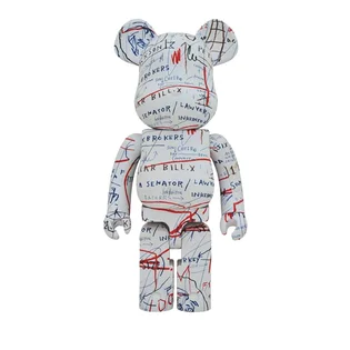 Medicom 1000% Basquiat V2 Be@rbrick Toy (Weiß)