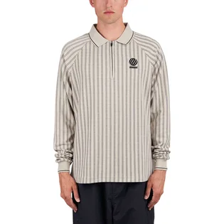 Metalwood Ribbed LS Polo (Beige)