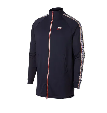 Nike NSW Taped Track Jacket Poly (Dunkelblau / Weißl)